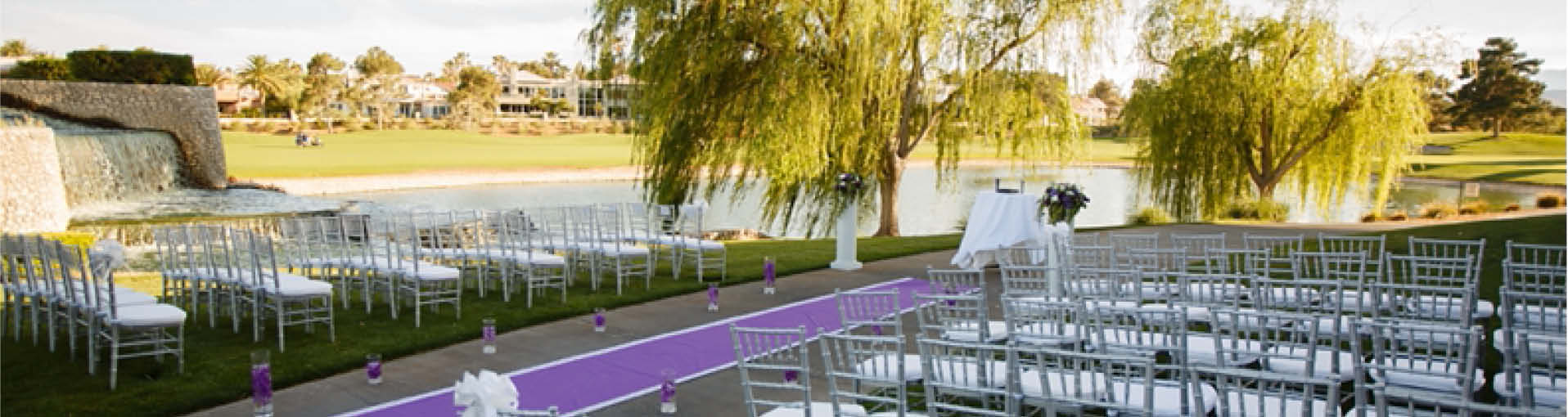 Spanish Trail Country Club Wedding Venue set up with chairs